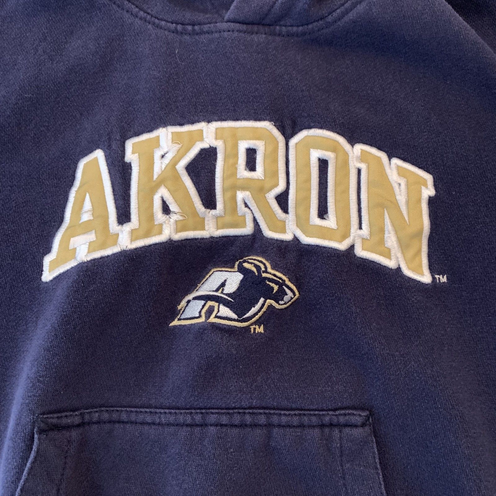 Akron Zips Hoodie Sweatshirt Youth Medium Ncaa Basketball Pullover Kids